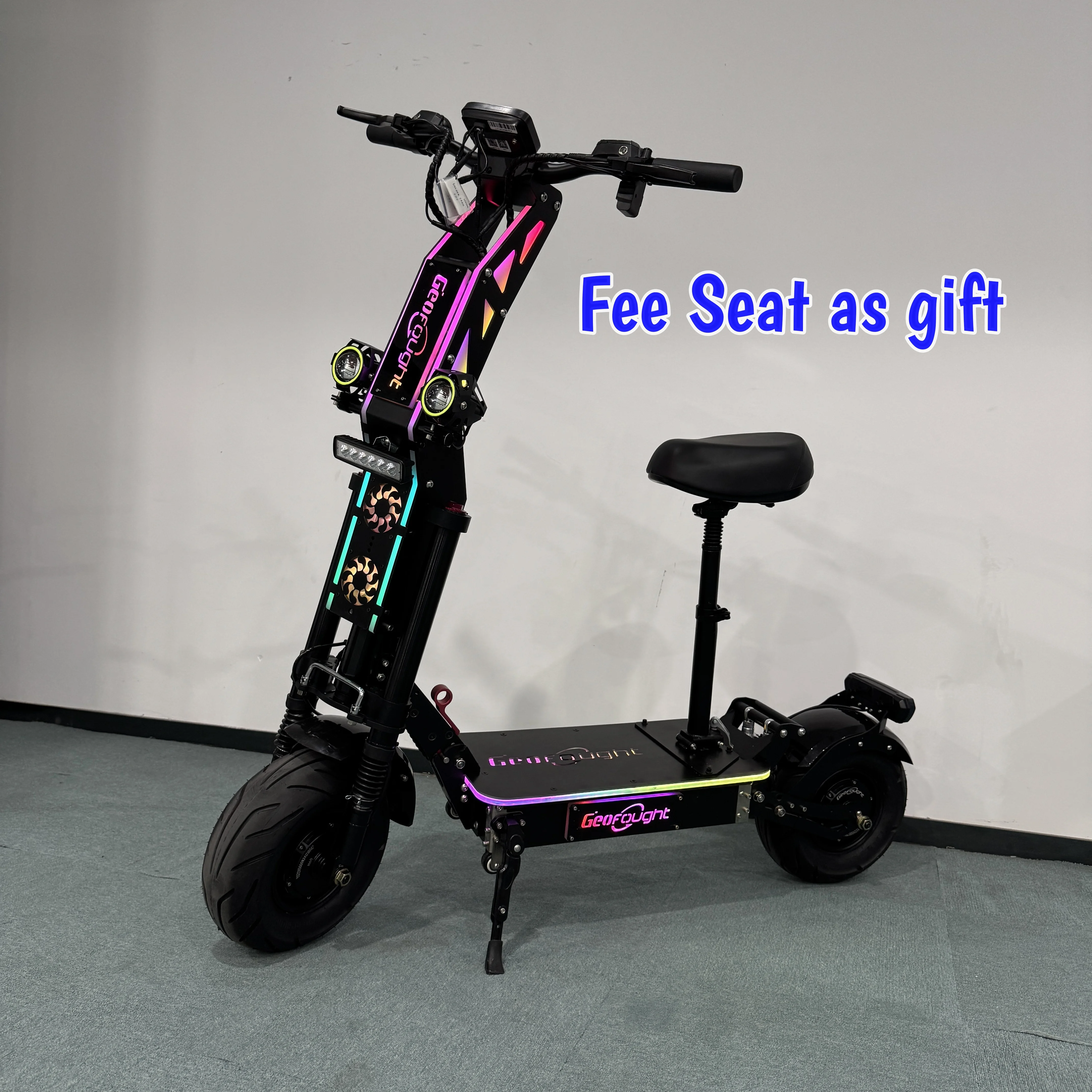 

Geofought G14 13inch 14 Inch E Scooter 72V 10000w Dual Motor Top Powerful Scooter Fast Speed 40-100AH Adult Electric Scooter