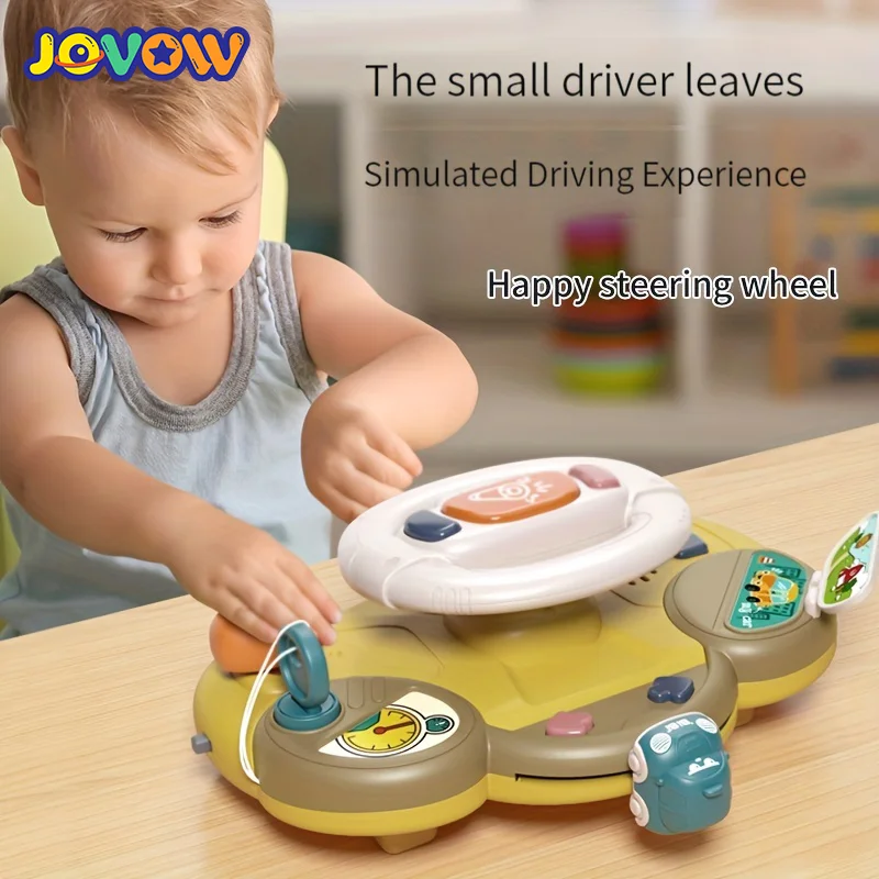 Infant Shining Simulation Steering Wheel Toys Children's Toy Kids Early Education Copilots Stroller Steering Wheel Vocal Toys