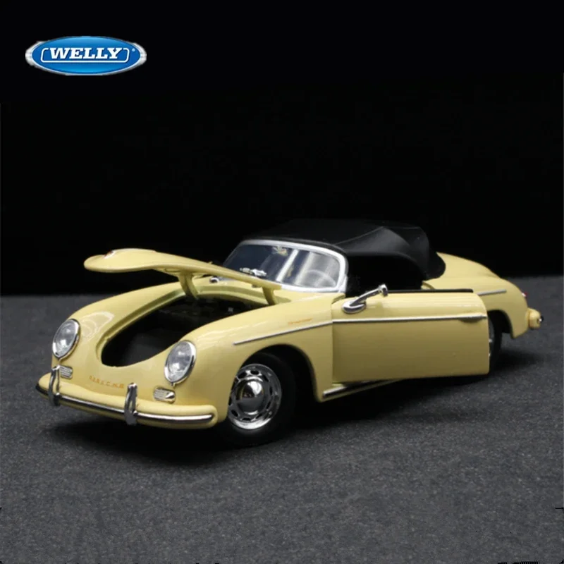 

Модель спортивного автомобиля Welly 1:24 Porsche 356A Speedster 1600 из суперсплава, модель литая металлическая гоночная машина, имитация игрушки в подарок