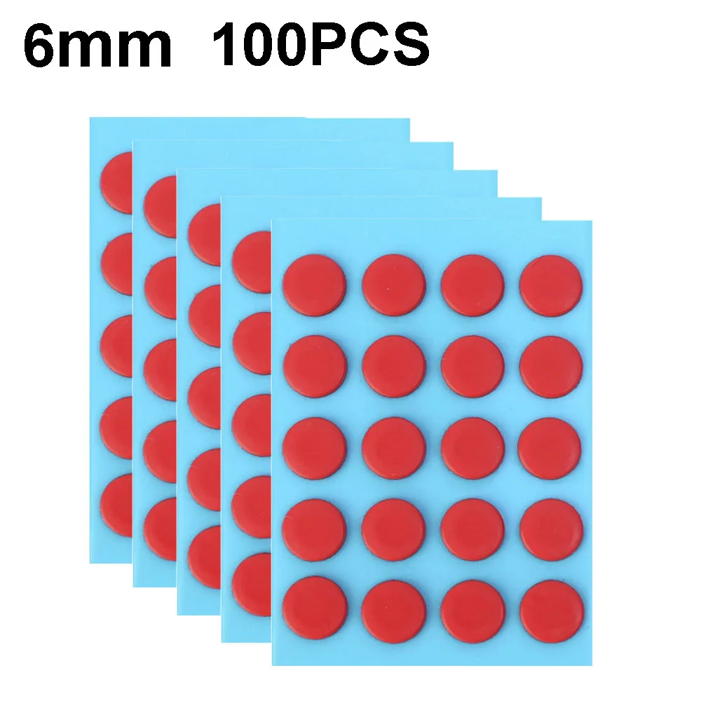 100PCS Red 6mm
