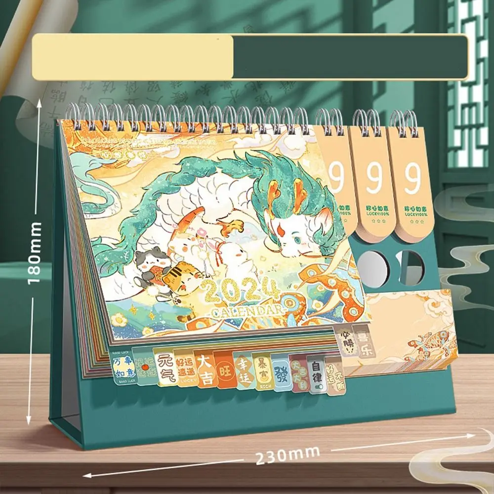 Organizador de agenda, calendario 2024, planificador de horarios, calendario diario de escritorio, agenda anual, calendario de sobremesa con tapa abatible