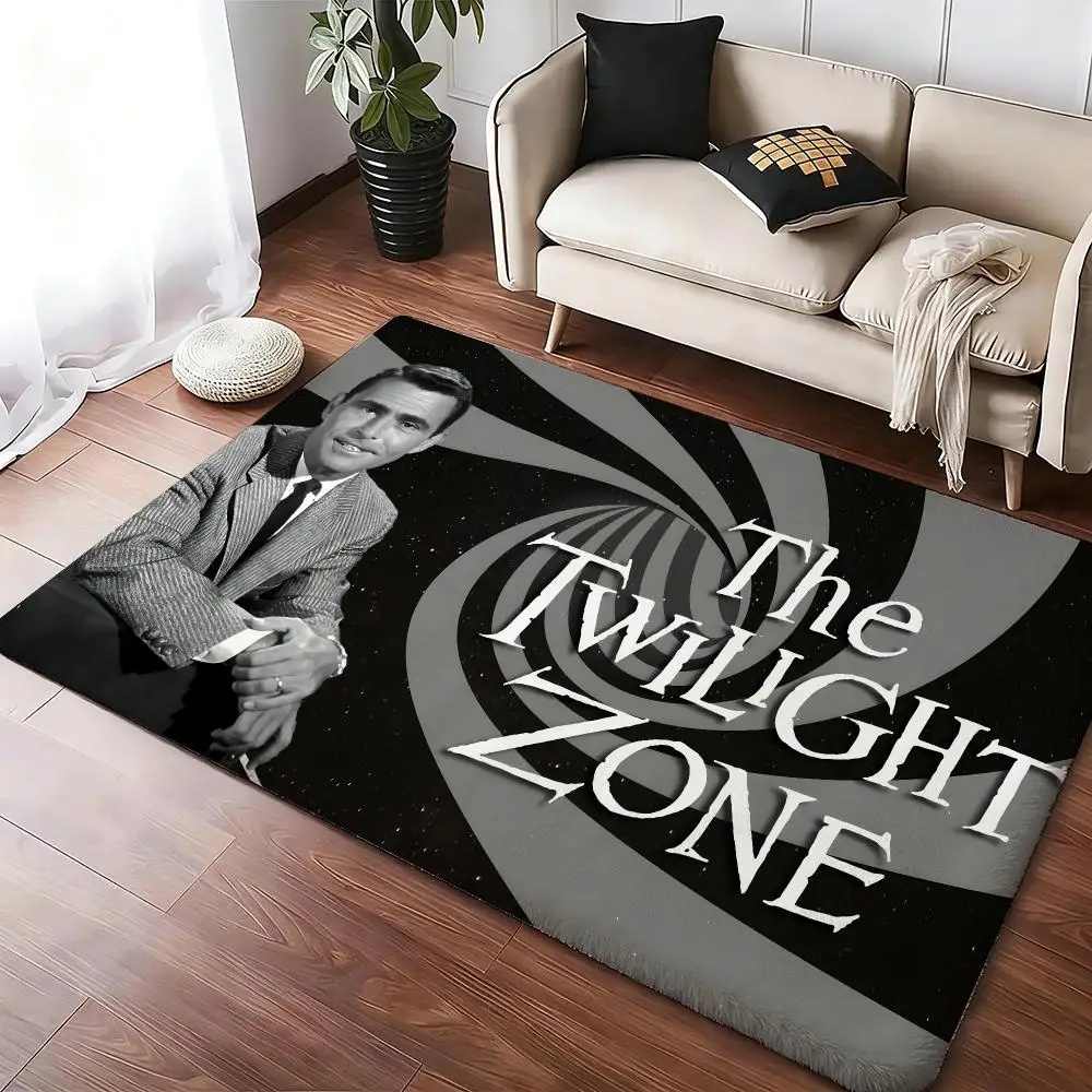 TV Drama T-The Twilight Zone Floor Mat Soft Thickened Absorbent Non-Slip Bedroom Living Room Door Mat Home Decor Flannel Rugs