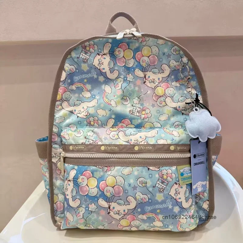 Sanrio Cinnamoroll Kawaii nadruk kreskówkowy plecak Y2k słodka dziewczyna tornister o dużej pojemności wersja koreańska modna torba na ramię