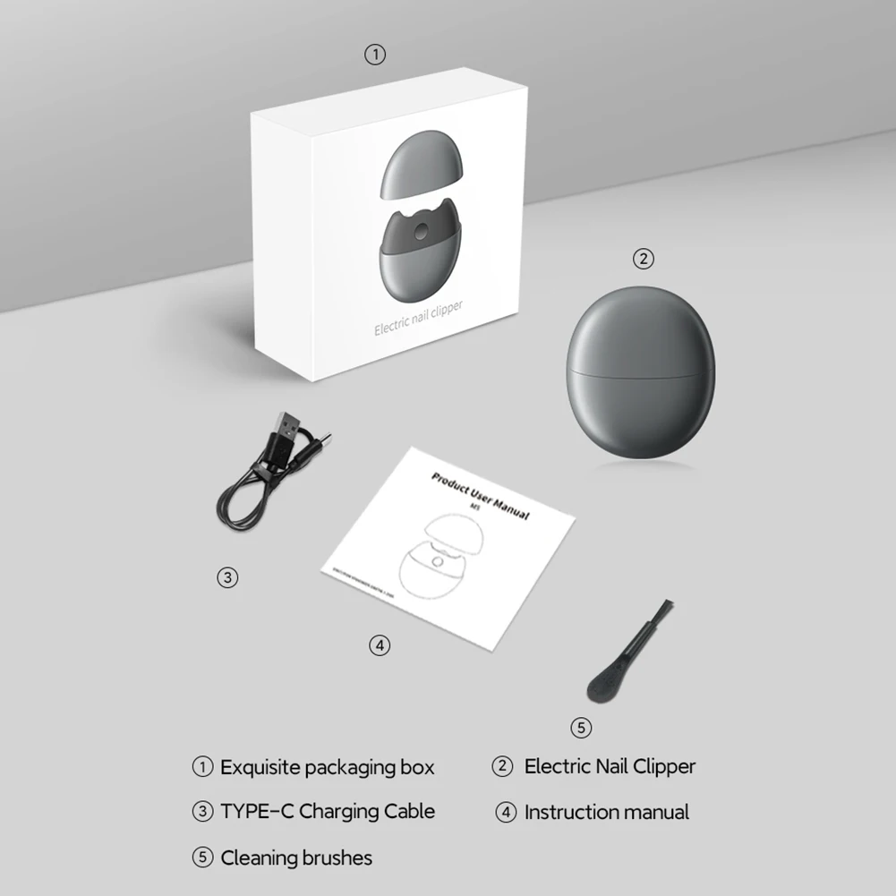 Automatische elektrische nagelknipper met LED-licht Veilige elektrische nagelknipper Elektrische nagelvijl voor volwassenen Kinderen Senioren