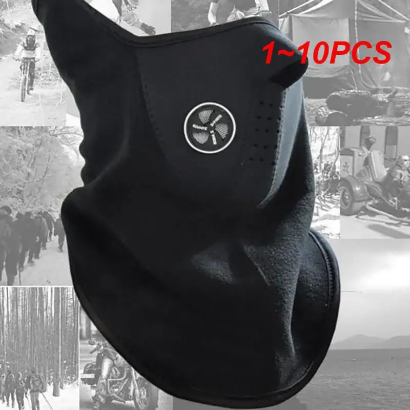 1~10PCS New Warm Fleece Mask Unisex Motorcycle Neck Guard Scarf Warm Snowboard Bike Ski Sports Outdoor Windproof Cycling