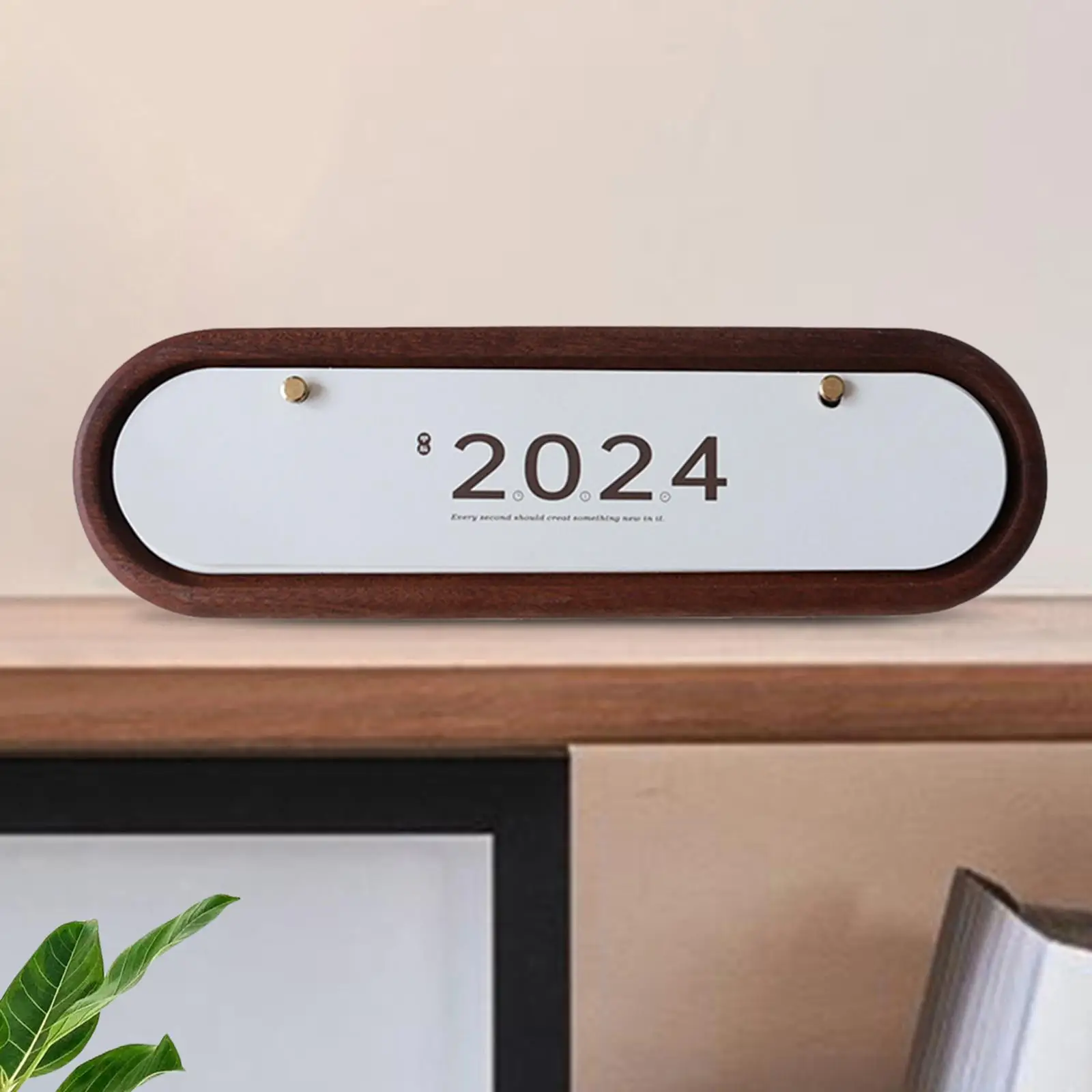 Desk Calendar 2024 Practical Thicken Paper Multifunctional Wood Desktop Calendar Stand up Calendar Monthly Calendar for Teachers