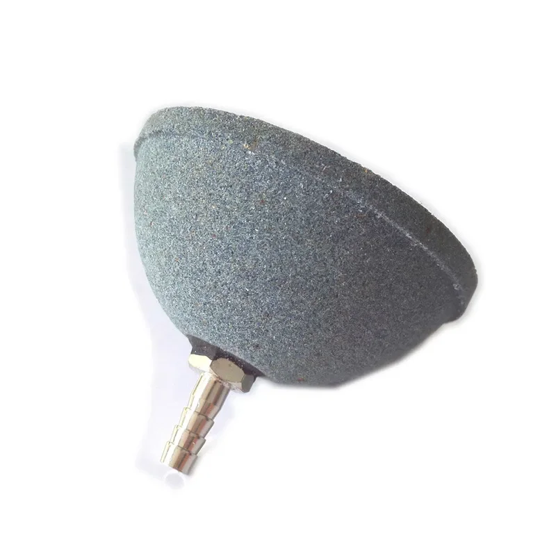 Aquarium Dia 6cm Semicircle Air Stone Dark Gray Mineral Bubbles Stone for Aquarium Fish Tank Oxygen Areator Accessories