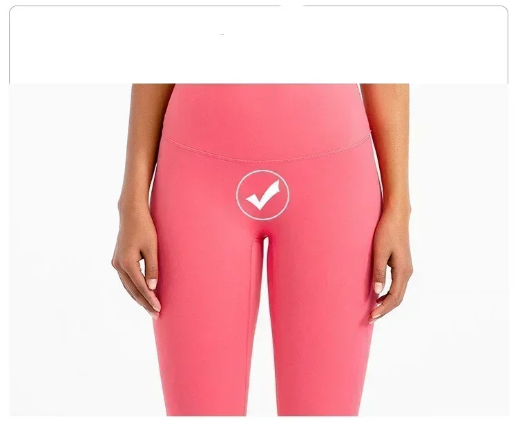 Limão-calças de cintura alta ultra macias para mulheres, 25 '', estiramento, nylon, leggings de ginástica, calças justas esportivas, sem costura frontal