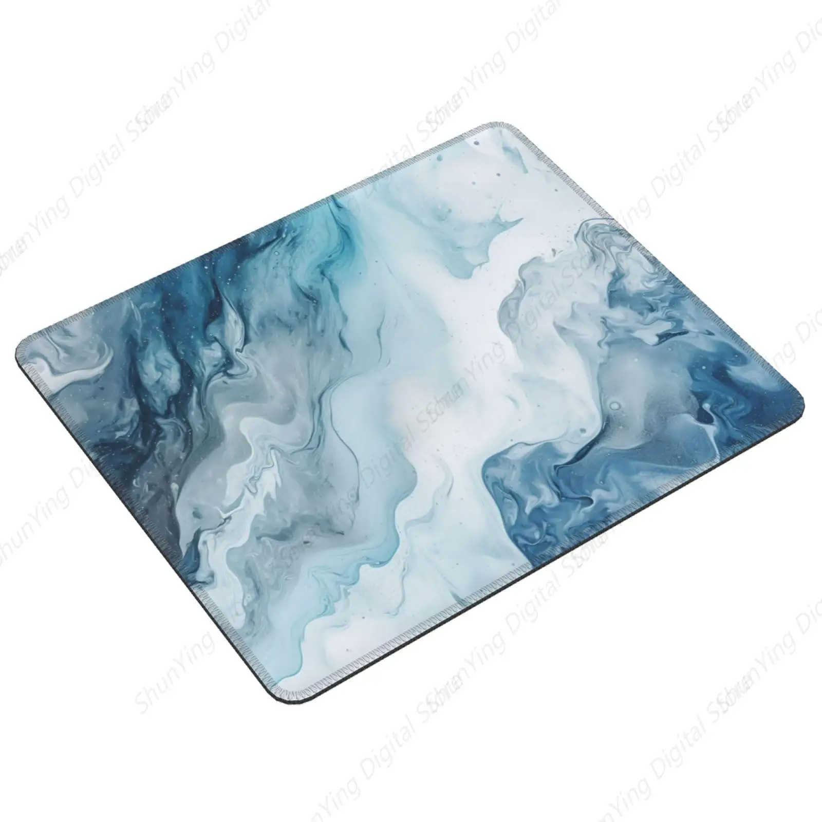 Blue Marble Mouse Pad With Anti Slip Rubber Base Suitable For Office Mouse Pads On Male And Female Laptops 18*22cm