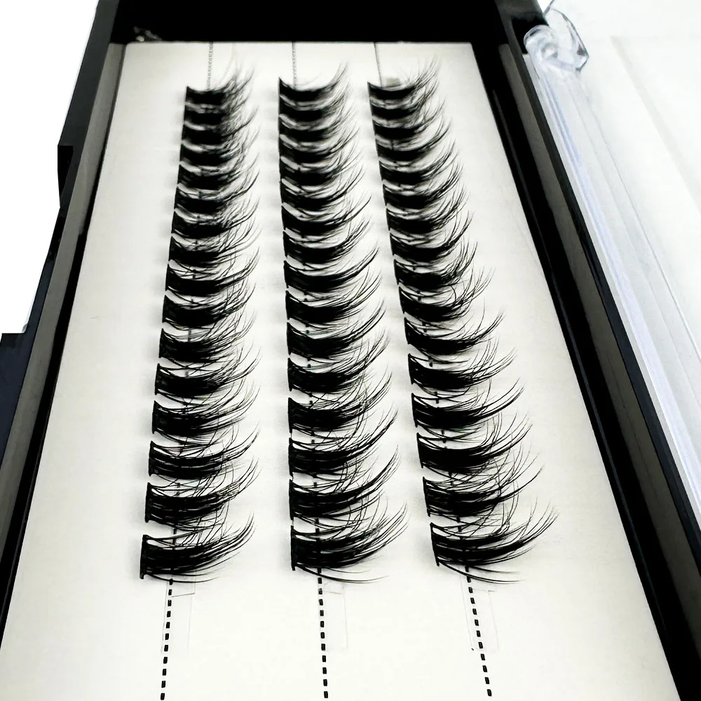 NEUE 5D Flauschige Nerzwimpern 3 Reihen Natürliche Wimpernverlängerung 3D Russische Einzelwimpern-Cluster Make-up-Tools Wimpern Cilia – Detail 5