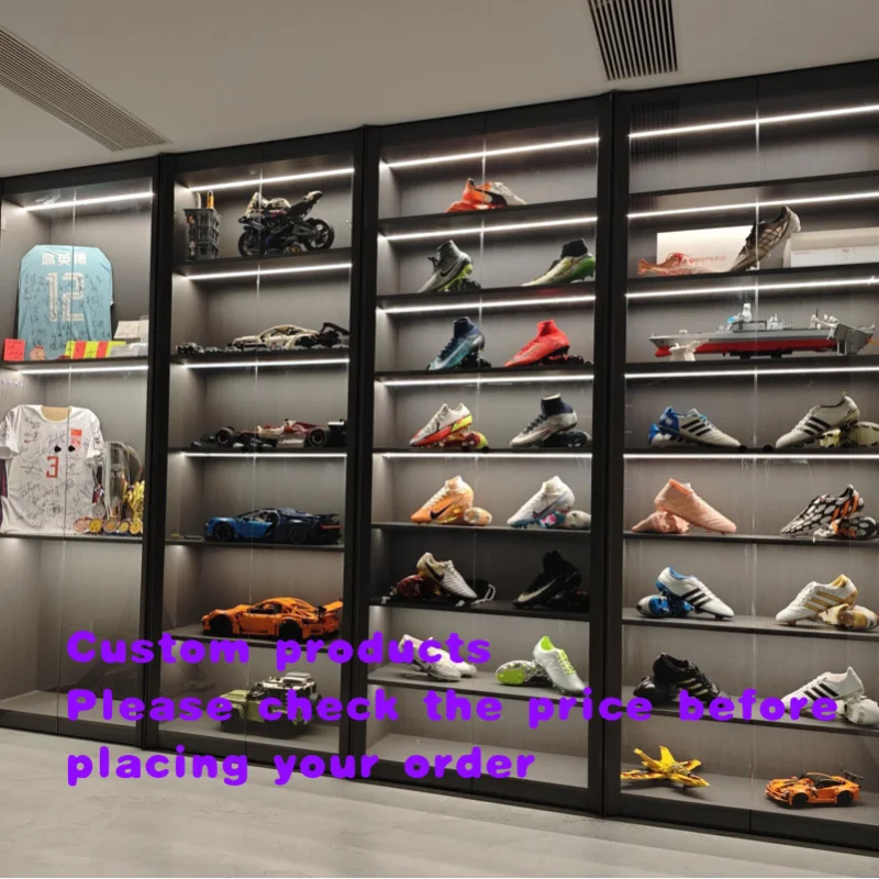 custom.Modern Fully Assembled Glass Cabinet With Led Light Showcase Retail Furniture Display Cabinet