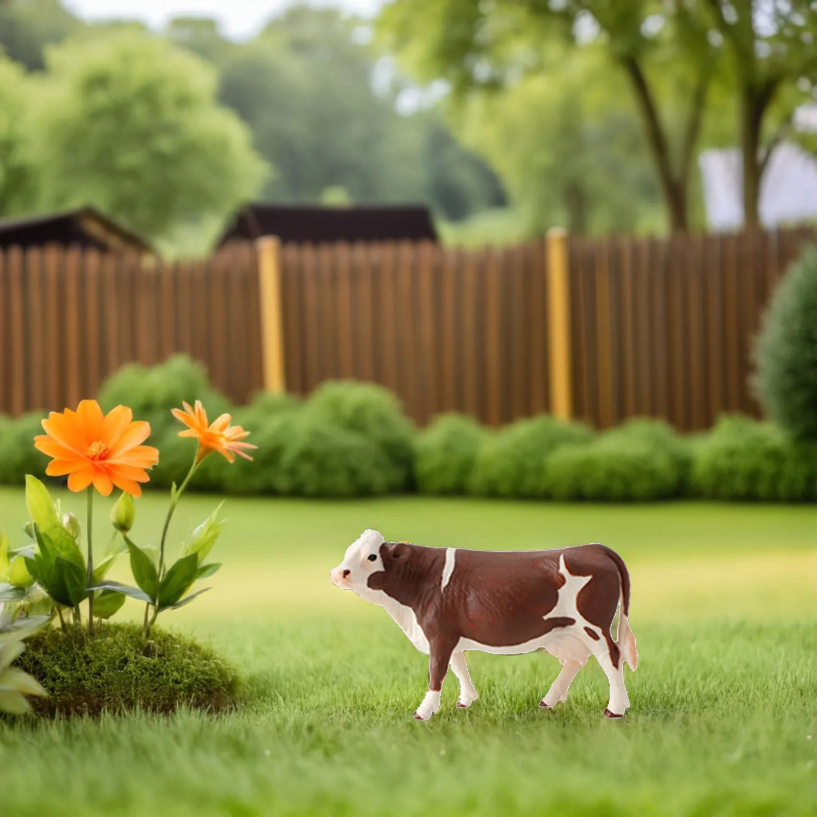 

4Pcs Ranch Animal Simulation Cow Set Educational Kids Plaything Animal Collection Decoration Cow Suit