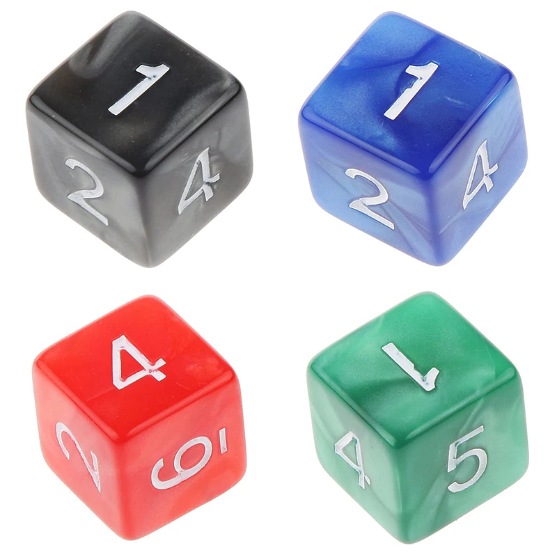 10pcs Color D6 Playing Games Dice Set Opaque Dice For Bar Pub Club Party Board Game Home Party Aeroplane Chess Gaming Dices