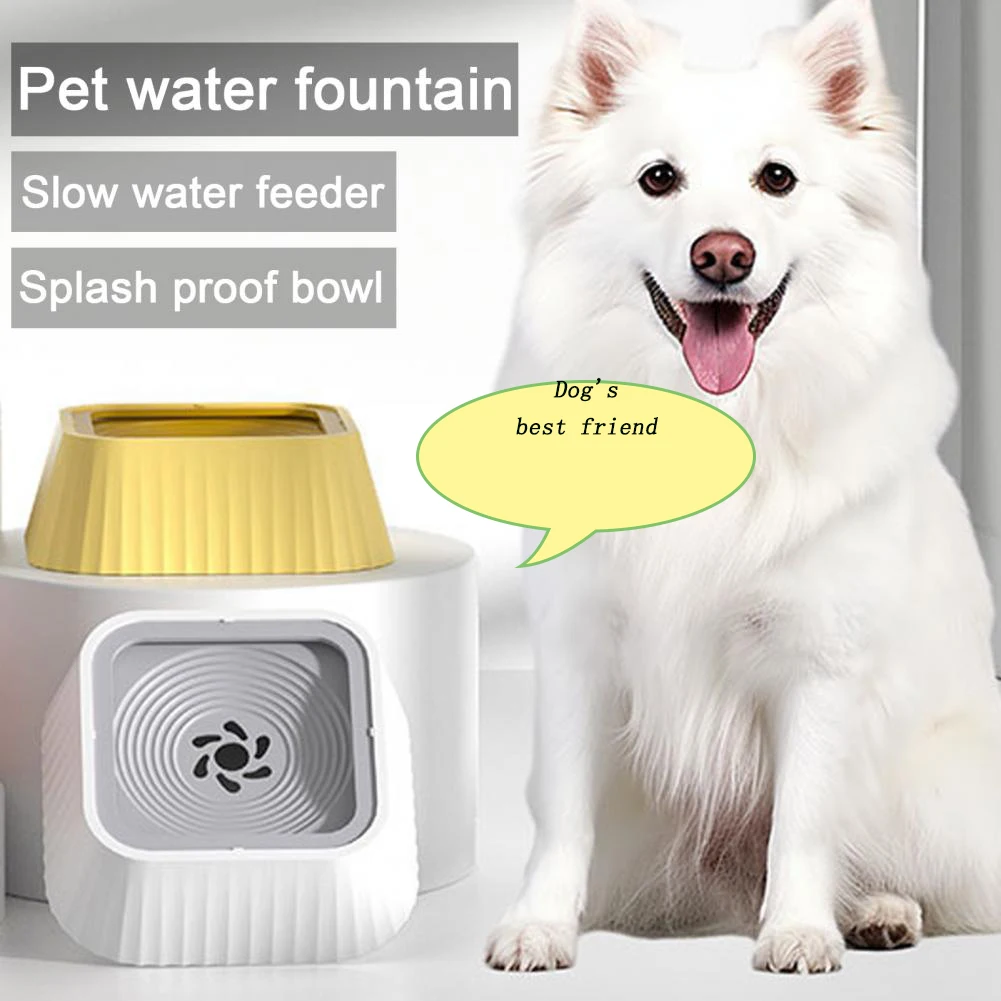 Pet Water Fountain Floating Non-wet Mouth Anti-Spill Pet Water Bowl Separate Pet Water Fountain Filter Dog Basin Pet Supplies