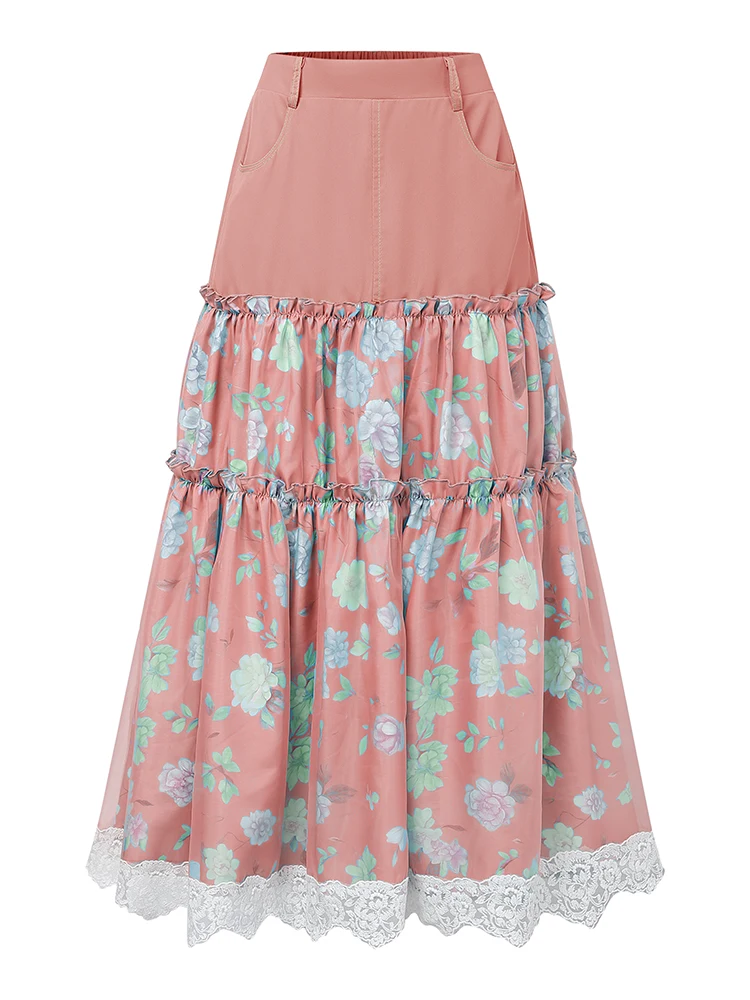 

ZANZEA Bohemian Long Maxi Skirts Women Floral Print Casual Jupes Faldas Saia 2025 Autumn Elastic Waist Loose Party Loose Bottoms