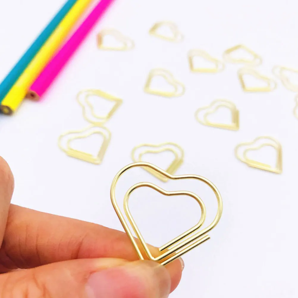

100 Pcs Cute Metal Office Supplies Paper Clips Office Paperclip Unique Craft Small Paperclip Gifts Small Document Clips