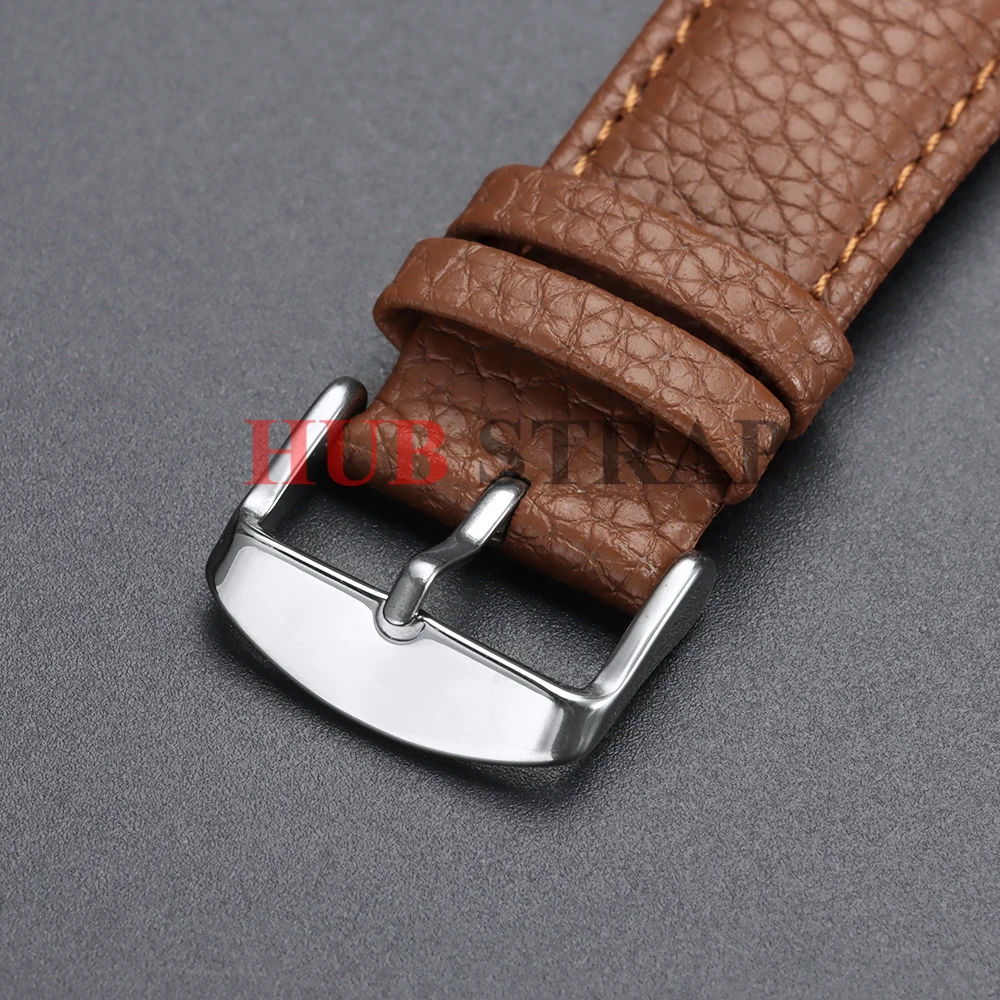 10/12/14/16/18/19/20/21/22 mm Litchi-Muster Leder-Uhrenarmband für Herren und Damen, hochwertiges Armband mit Werkzeug – Detail 4