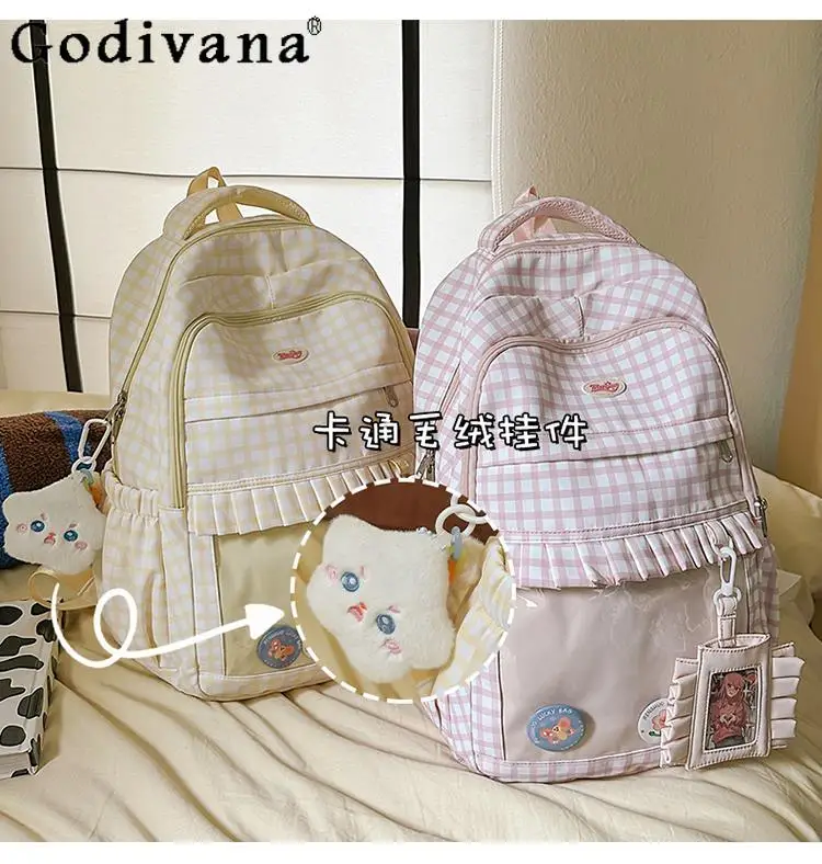 

Japanese Original Sweet Ins Girl Lolita Backpack Large Capacity High Appearance Student Lightweight Casual Commuting School Bag