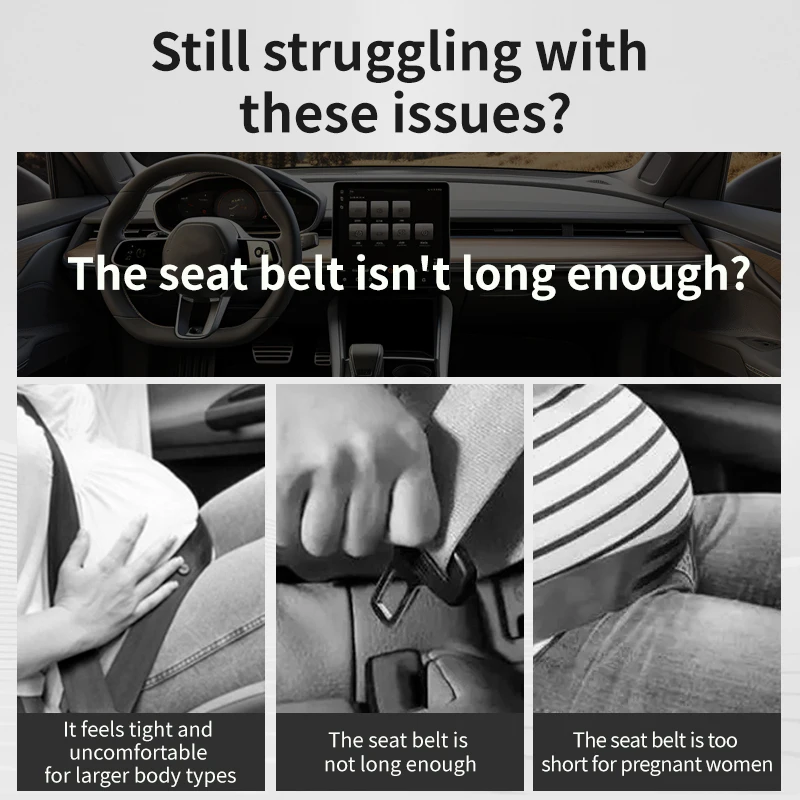 VOYAH مقعد السيارة حزام موسع كليب مشبك العالمي سبائك الزنك حزام الأمان تمديد إدراج مقبس القفل للقيادة مريحة #5