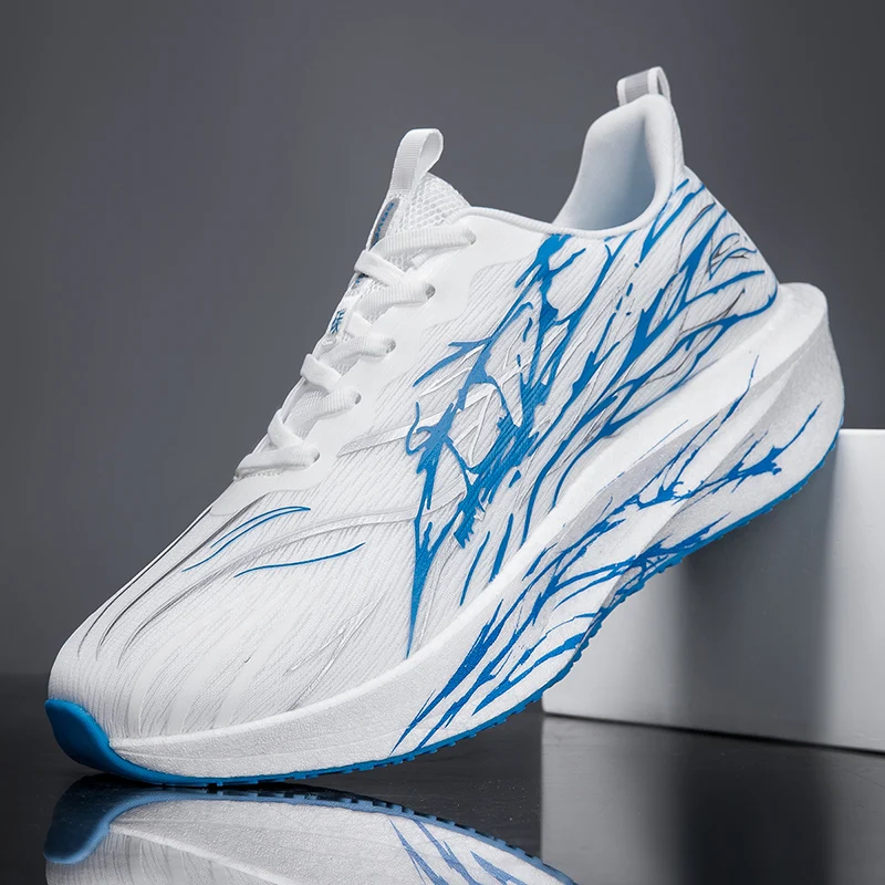 

Professional Running Shoes Men Women Carbon Plate Cushion Running Shoes AntiSlip Mesh Sneakers for Outdoor Racing Fitness Gym