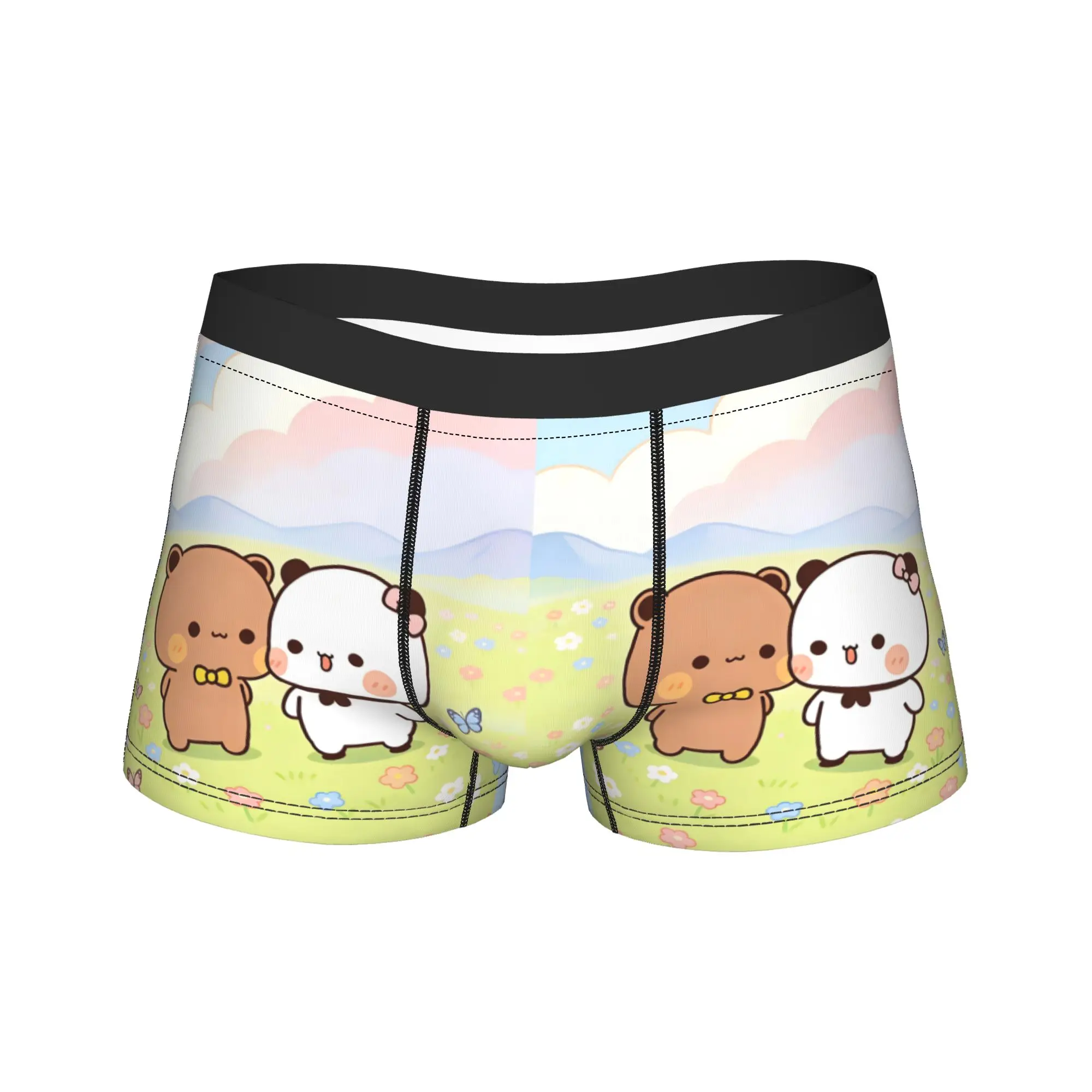 Bear Cartoon Cute Bubu Dudu Underwear  Men Boxer Brief Novelty Boxer Shorts High Quality Pattern Plus Size Panties
