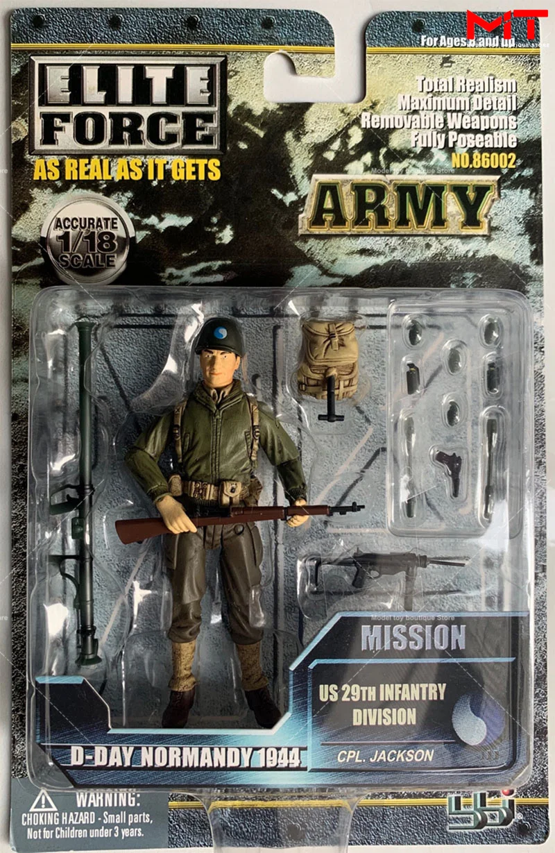 1/18 Scale Bbi Soldier 1944 Normandy Landed WWII Military Male Action Figure for Toys Gifts