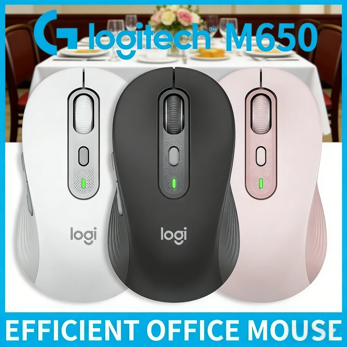 

Беспроводная мышь Logitech M650 Signature — интеллектуальный роликовый джойстик, бесшумная технология Touch, 24 месяца автономной работы, Bluetooth