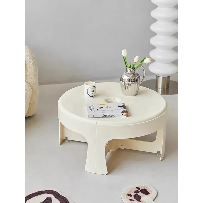 

Nordic creative round splicing sofa side coffee table combination small apartment living room simple corner coffee table