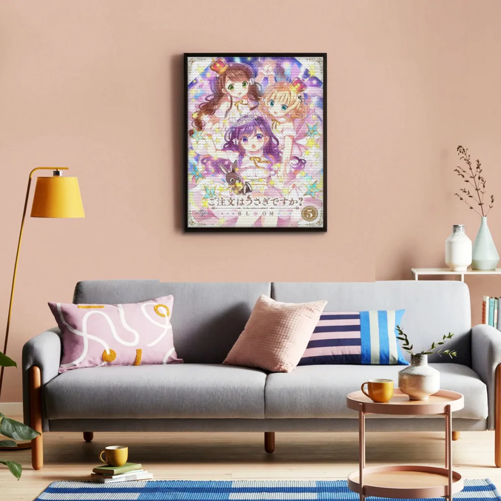 

Is the order a rabbit Diamond Painting 5D Diy Full Square Mosaic Bedroom Decoration Handmade Gift