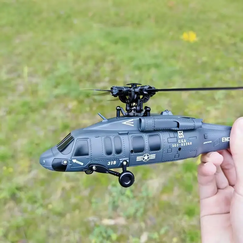 2.4g JJRC Black Hawk Remote Control Aircraft Model Combat Helicopter 200 Six-Pass Simulation Model Toy One-Click Inverted Flight