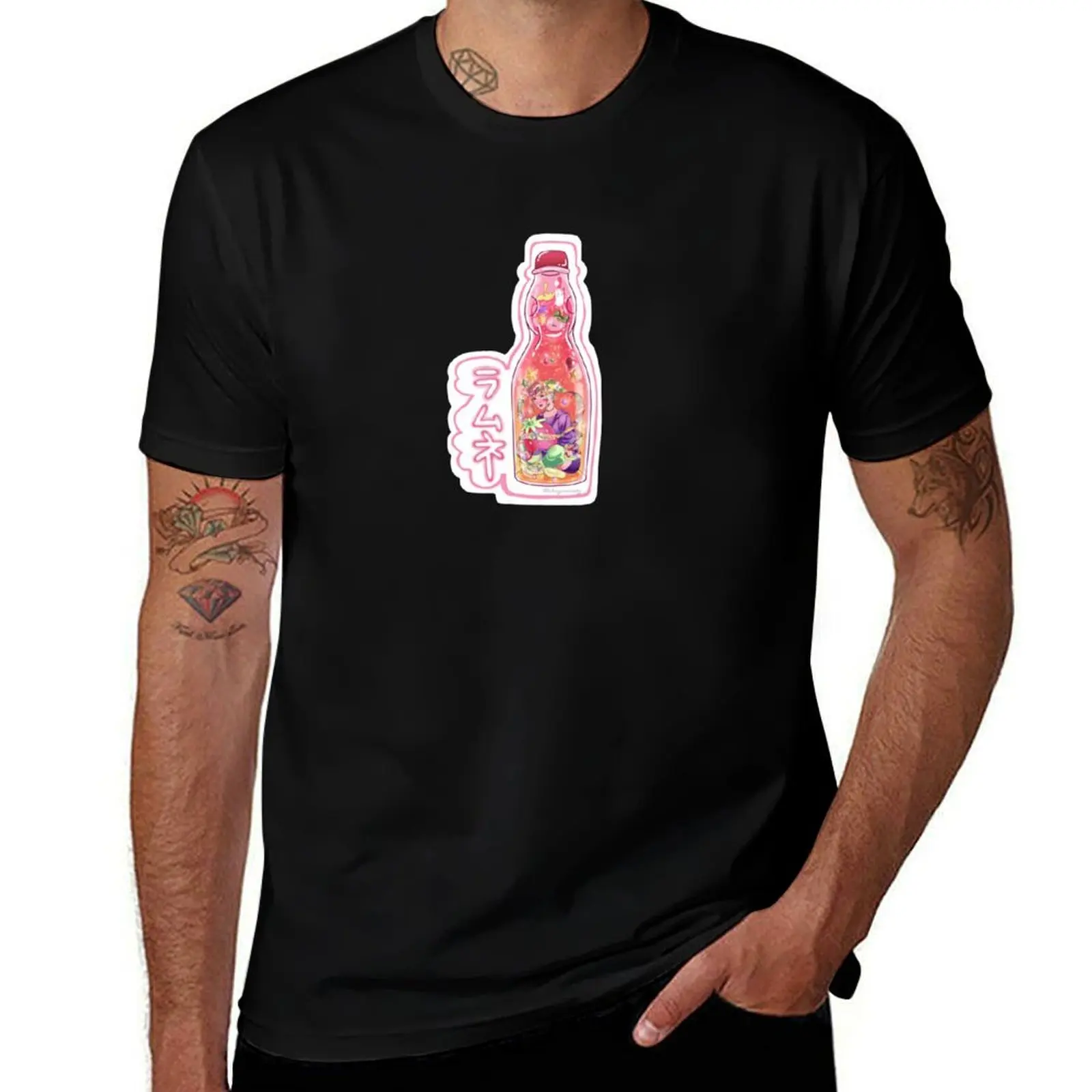 Ramune Girl T-Shirt Light Athletic Short Sleeve Tee Shirt T-Shirt
