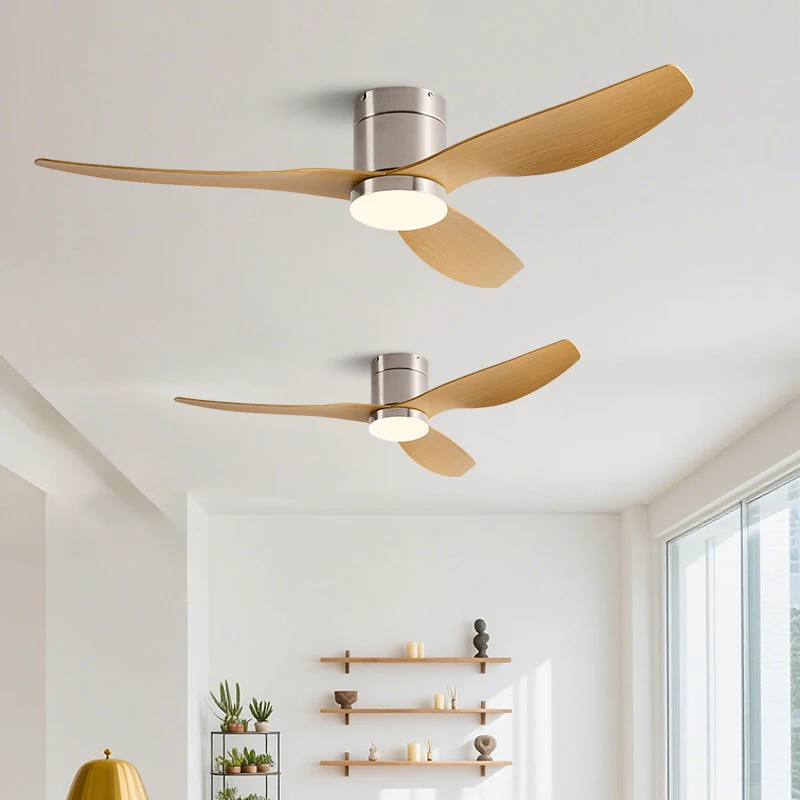 

45 52 Inch Low Floor Ultra Thin 26cm DC Ceiling Fan With LED Light and Remote Control for Coffee Shop Home Hotel Office