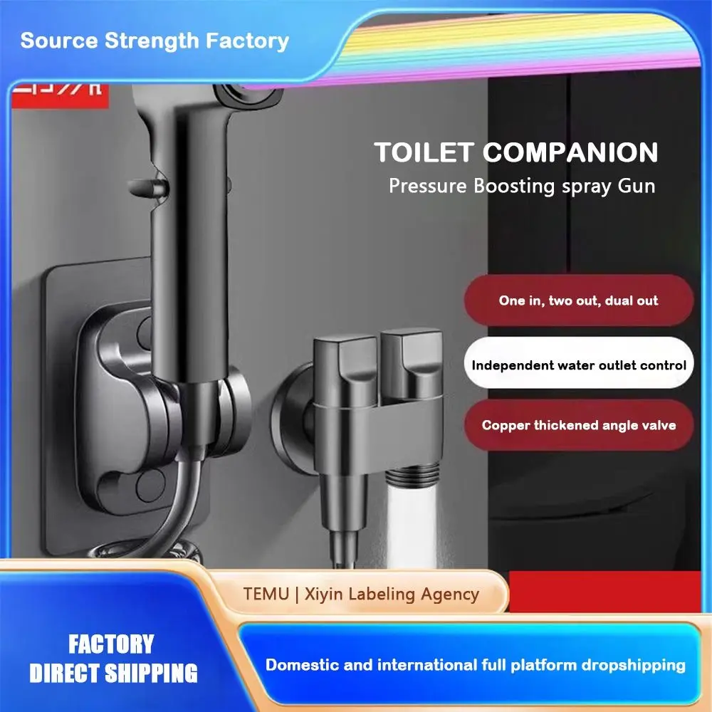 

Stainless Steel Toilet Companion Easy To Install High Pressure Flush Spray Two In One Luxury Design Bidet Nozzle