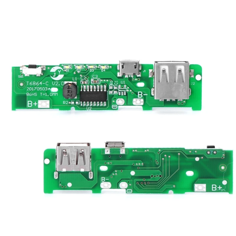 USB 5V 2A Mobile Phone Power Bank Charger PCB Board Module For 18650 Battery