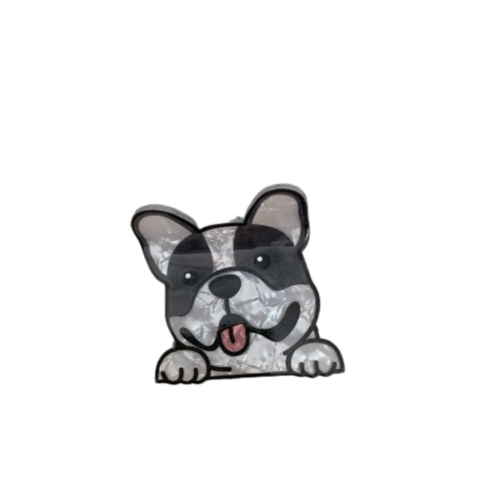 

Fashion Acrylic Cartoon Dog Hair Claw Puppy Cute Schnauzer Crab Clip Creative Korean Style Hair Clip Woman