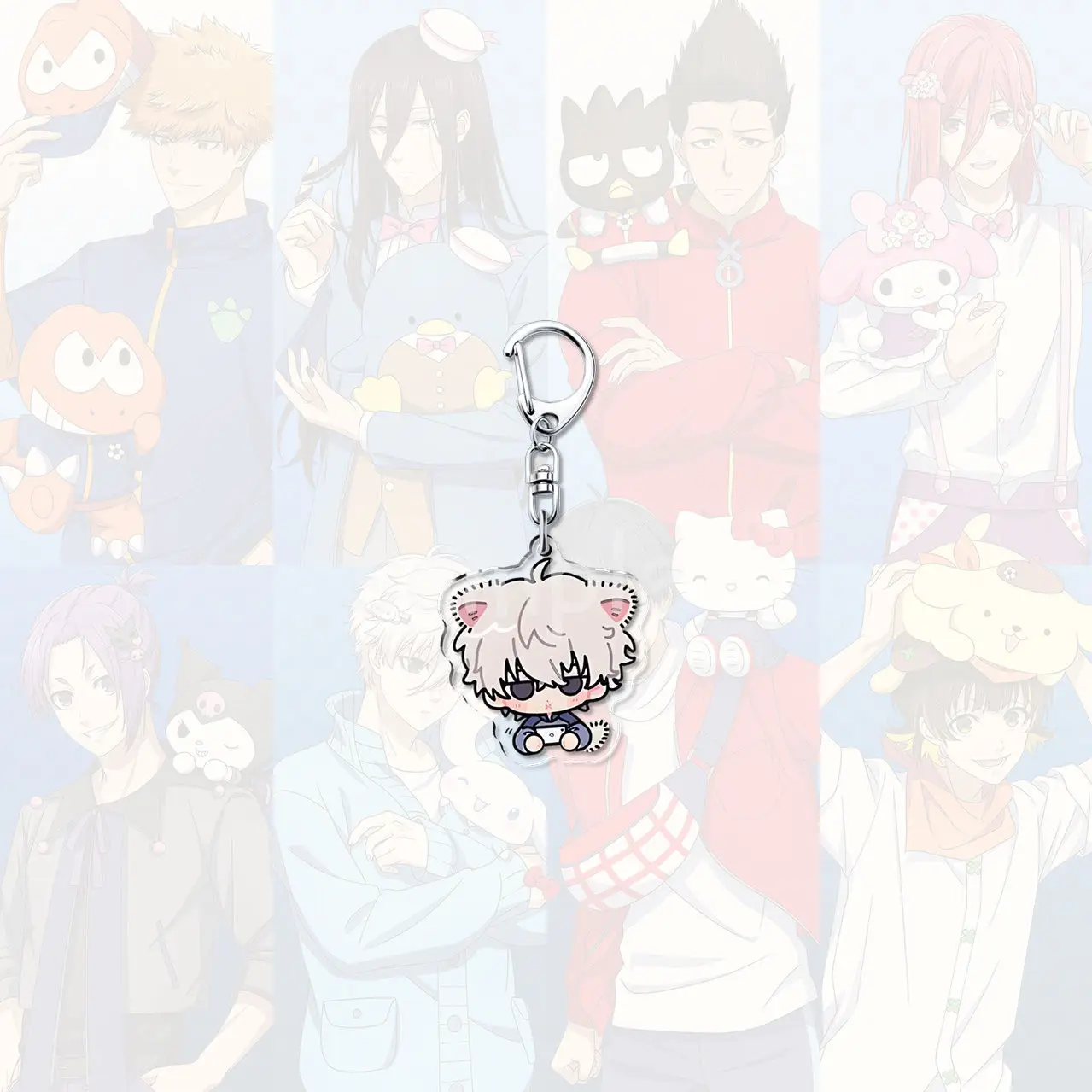 Blue Lock Anime Keychain Women Sae Itoshi Rin Acrylic Key Chain Man Nagi Seishiro Key Ring Bag Pendant Ornament Accessories Gift