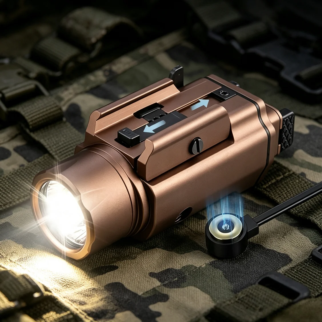 Richfire 1600LM White LED Tactical Flashlight Magnetic Rechargeable Lanterna Light Portable Hunting for Outdoor Shooting Camping