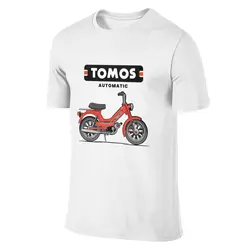 Design Tomos Moped T-Shirt Summer T Shirt Cotton Short Sleeve Tops Tees TShirt Clothing