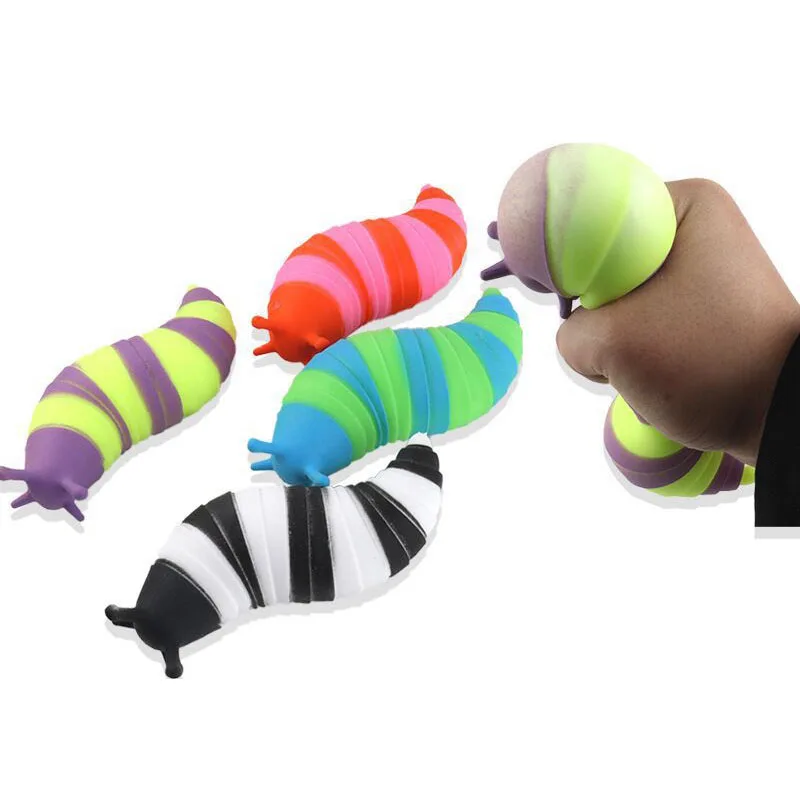 

Soft TPR Simulation Slug Caterpillar Squishy Kids Adults Decompression Vent Toys Anti-Anxiety Sensory Kids Toys