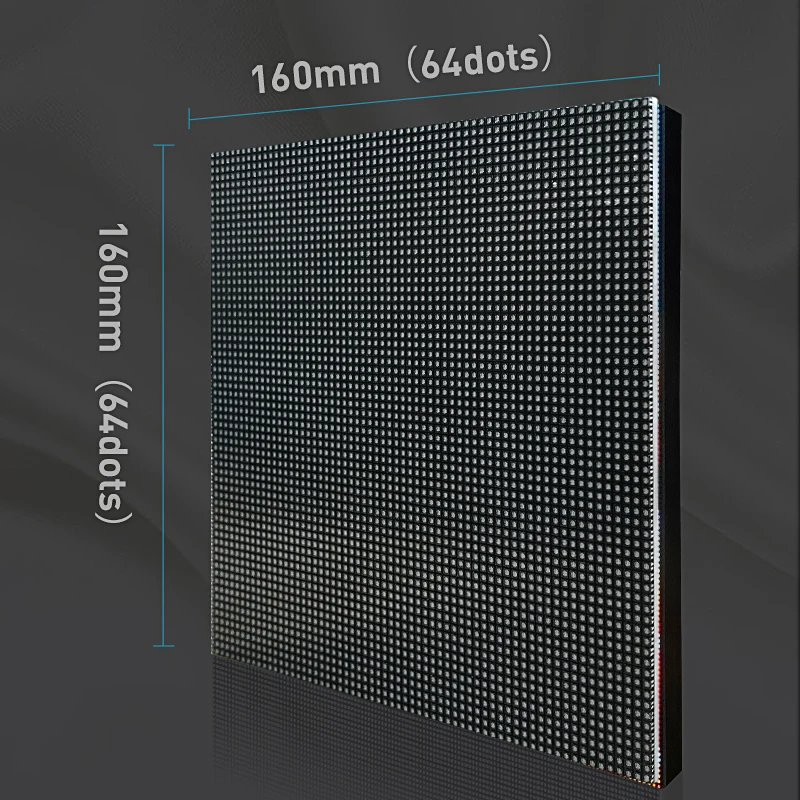 Module de panneau d'affichage LED P2.5 160*160mm 64*64 pixels 1/32 Scan 3 en 1 SMD rvb polychrome P4 module de panneau d'affichage LED