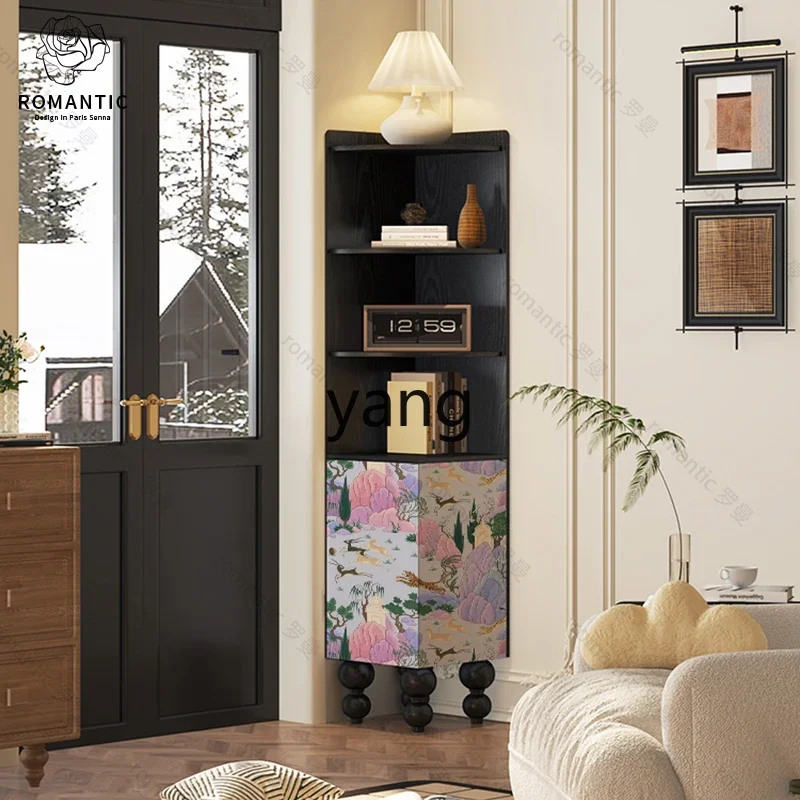 LH  new solid wood triangular cabinet living room household corner cabinet single door dining room corner cabinet