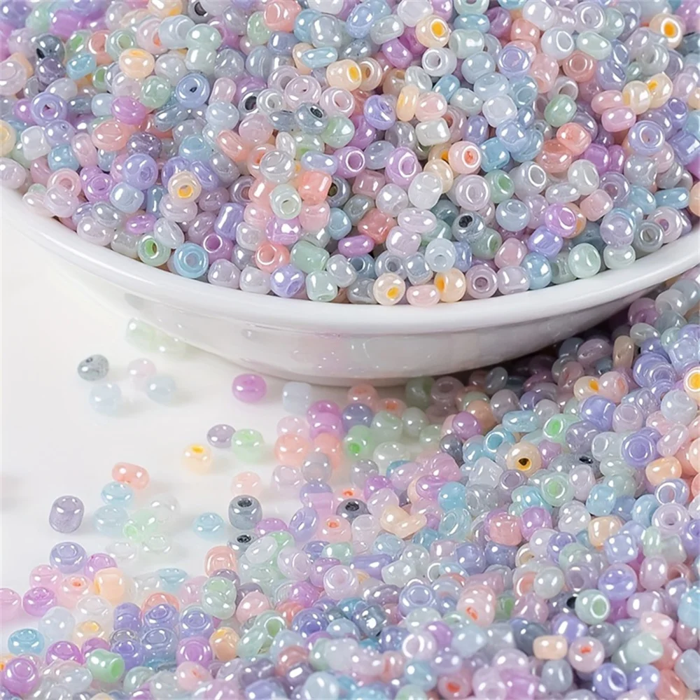 1000/2000/3000pcs 2mm Cream Rice Beads Mixed in Color to Make a Bracelet Necklace