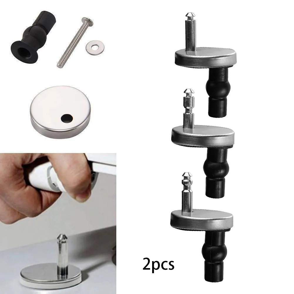 2Pcs Toilet Seat Hinges Mountings Replacement Hinge Fittings Screws For Toilet Seats With Top Fix Hinge 55mm