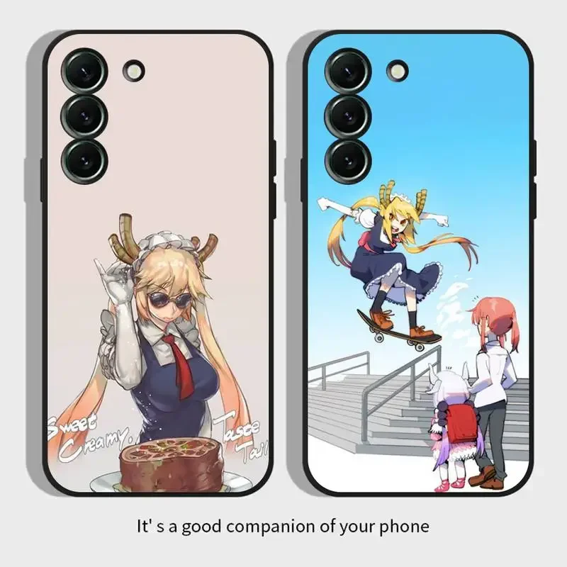 Kobayashi Maid Dragon Phone Case For Samsung Galaxy S 23 22 21 20 10 e 9 8 7 6 5G plus edge ultra lite Black Soft Silicone Cover