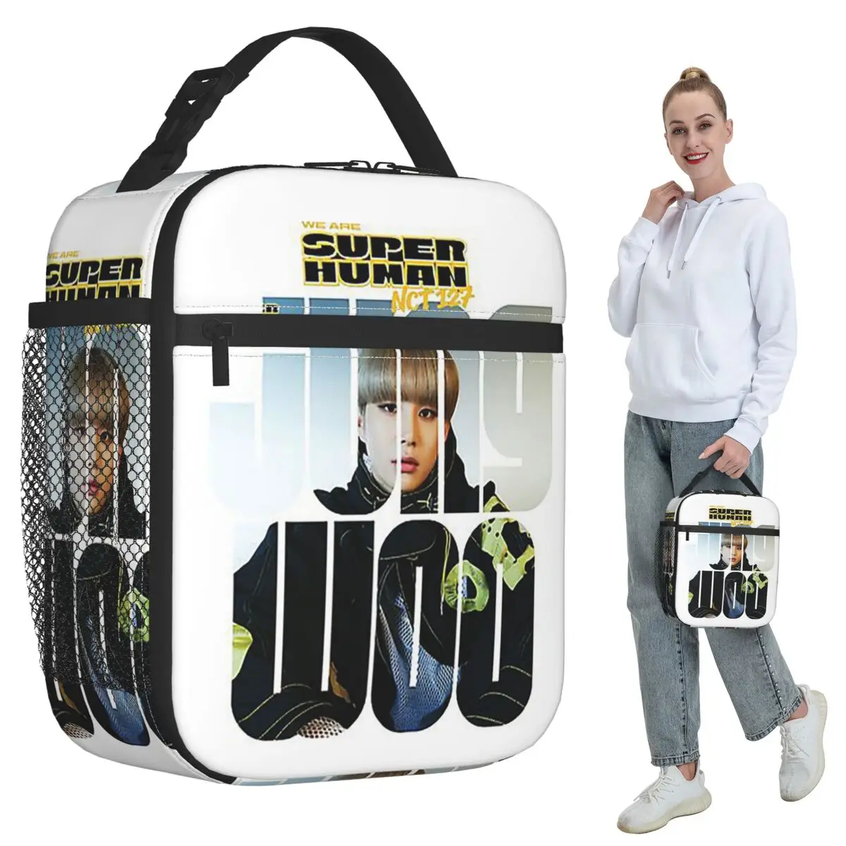 

NCT 127 Jungwoo Superhuman Изолированная сумка для обеда для детей Школьный холодильник Термальная коробка для еды Портативные коробки для завтрака Контейнер