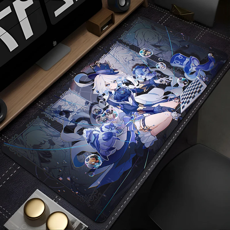 

Furina Genshin Impact Mouse Pad Large Gaming Laptop Gamer Keyboard Rug Cartoon Desk Mouse Mat Soft Mousepad PC Anime Girl Carpet