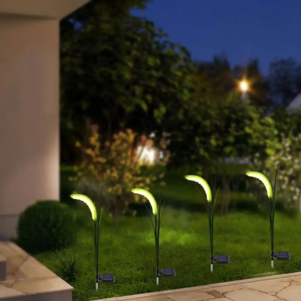 Decorazione del giardino 1/3 Testa Lampada solare per erba coda di cane Lampada da prato di simulazione artificiale Luce notturna creativa impermeabile per la casa