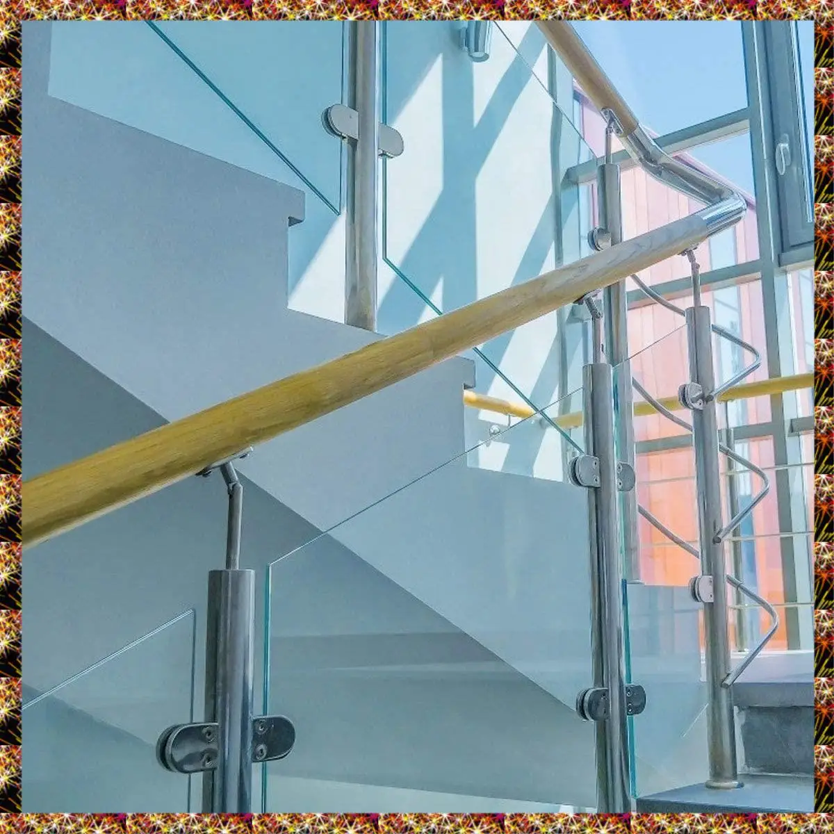 BTCL 4 pièces en acier inoxydable rond plat dos verre pince support en verre réglable pour Balustrade escalier main courante (8-10Mm)