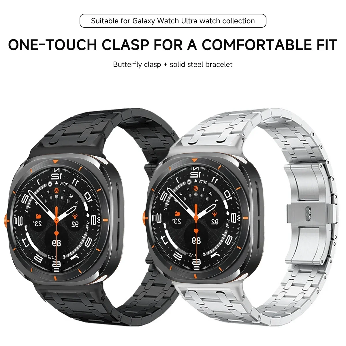 Bracciale a maglie in metallo per Samsung Galaxy Watch Ultra 47mm Cinturino in acciaio inossidabile di lusso Galaxy Watch cinturino ultra47mm cinturino da donna uomo