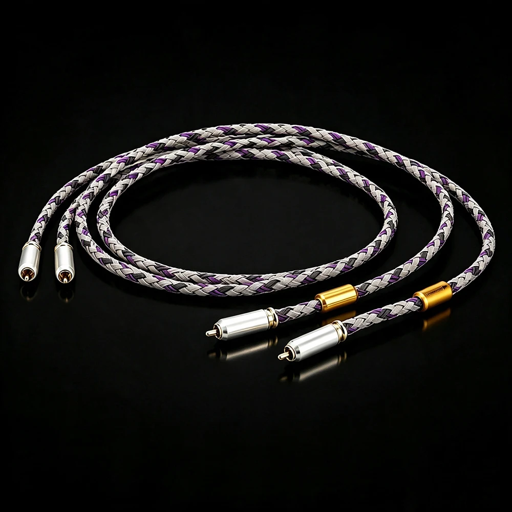 High Quality Pair HiFi Audio Cable Signature S3-1 OCC Copper Singled-Ended Audio Interconnect RCA Cable